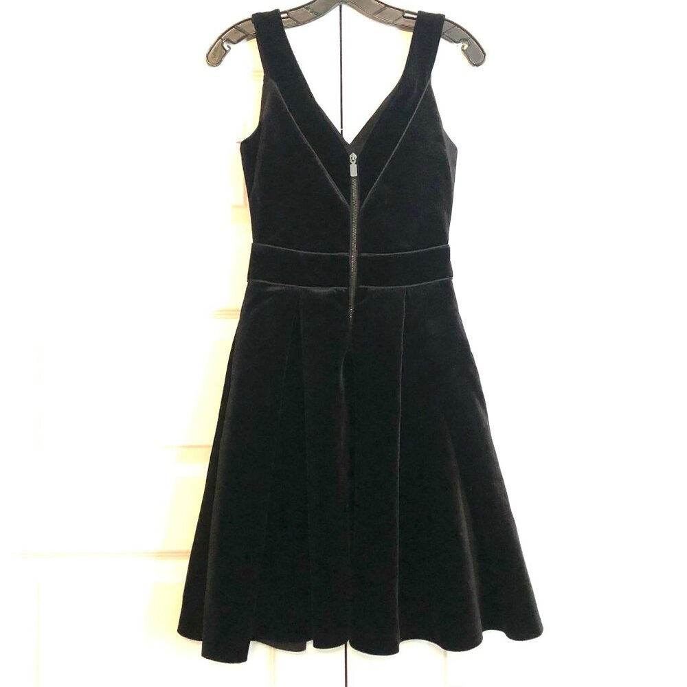 MAJE Reedness Velvet Fit and Flare Mini Dress Black S MSRP $480 NWT - Picture 10 of 13
